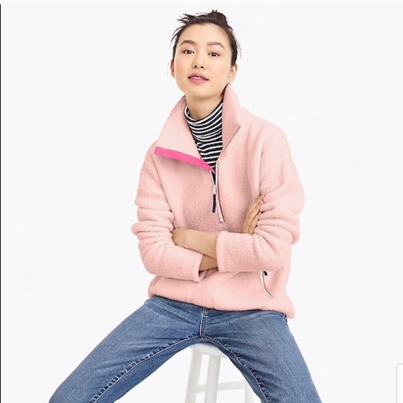 J. Crew Sweaters - J.Crew Fleece Full Zip Pink size 3X